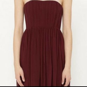 Alice + Olivia Strapless Burgundy dress